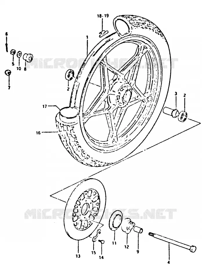 ROUE AVANT Suzuki MOTO 400 GSX 1996  GSX400ET(T/X)