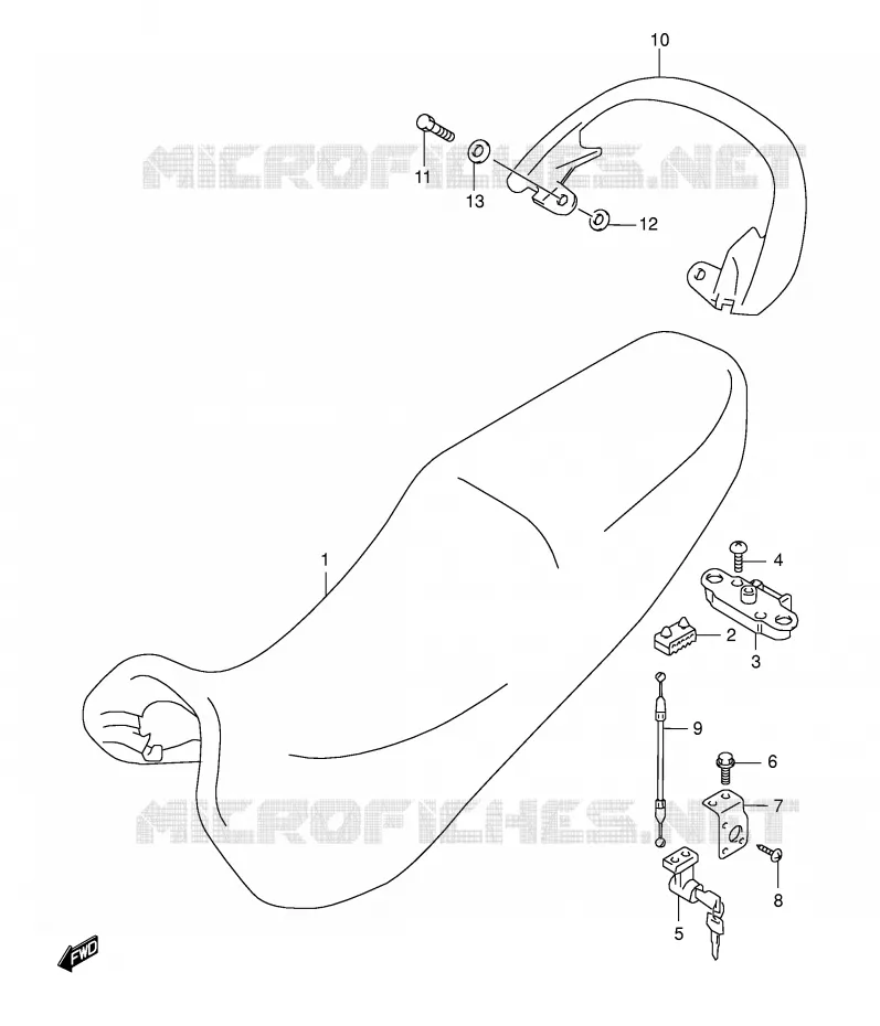SELLE (MODELE K3) Suzuki MOTO 600 GSX-F 2002  GSX600FUK2(E2)