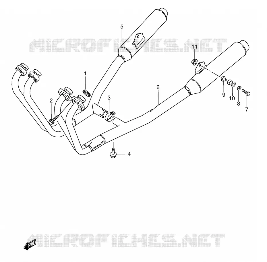 SILENCIEUX (MODELE J) Suzuki MOTO 600 GSX-F 1993  GSX600FP(E2)