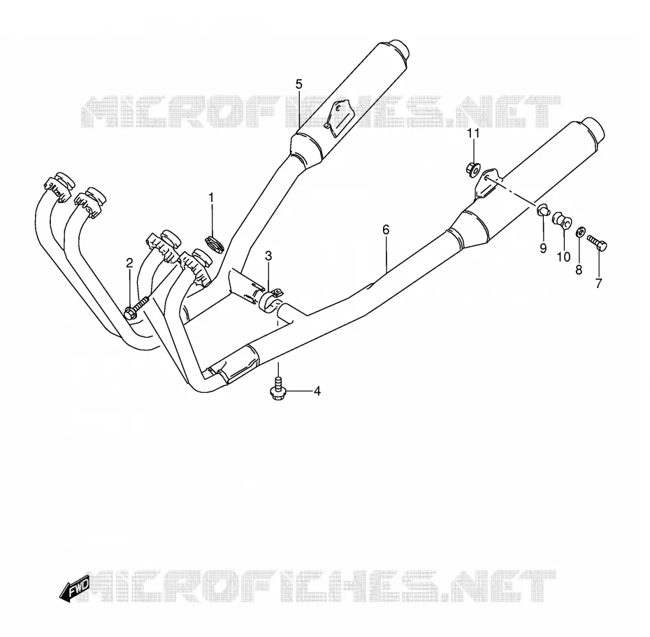SILENCIEUX (MODELE T) Suzuki MOTO 600 GSX-F 1992  GSX600FU2N(E2)