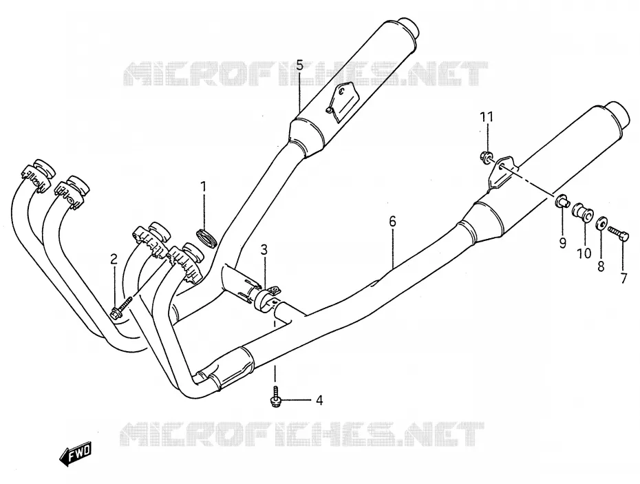 SILENCIEUX Suzuki MOTO 600 GSX-F 1995  GSX600FS(E28)