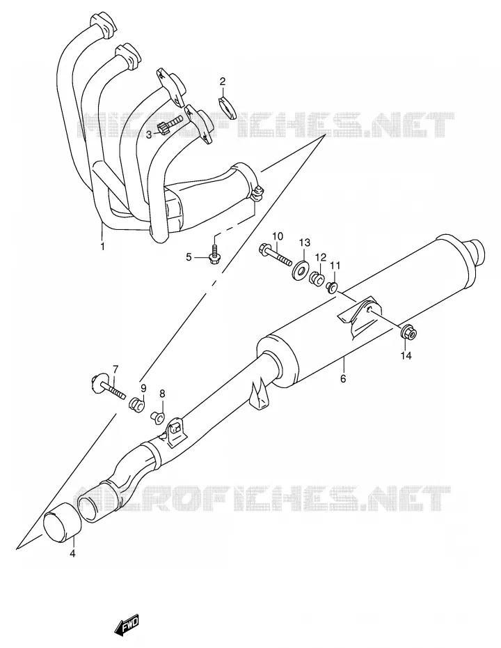 SILENCIEUX Suzuki MOTO 600 GSX-F 2002  GSX600FK2(E2)
