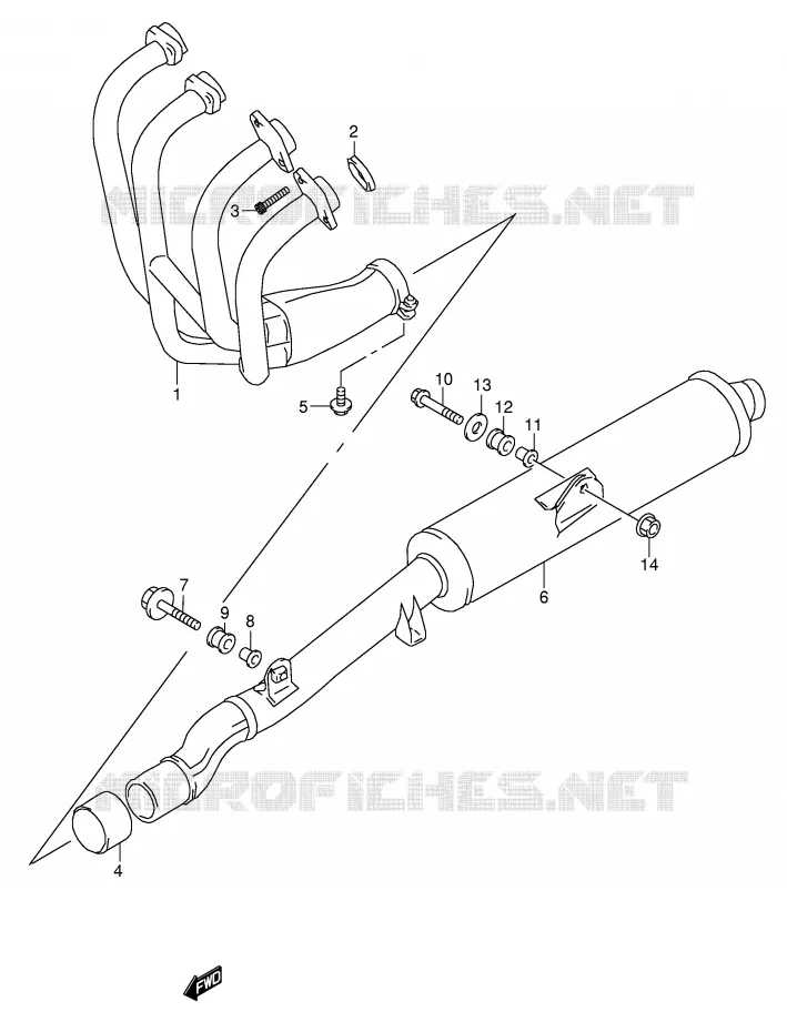 SILENCIEUX Suzuki MOTO 600 GSX-F 2004  GSX600FK4(E2)