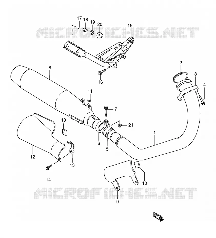 SILENCIEUX Suzuki MOTO 650 BOULEVARD 2004  LS650PK4(E3/E28)