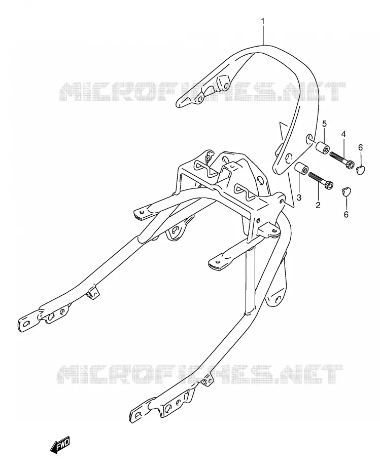SUPPORT DOSSERET Suzuki MOTO 750 GSX-F 1996  GSX750FT(E2)