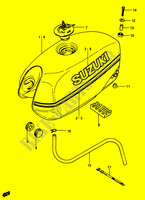 RESERVOIR D'ESSENCE (GSX750ESE) pour Suzuki GSX-E 750 1984