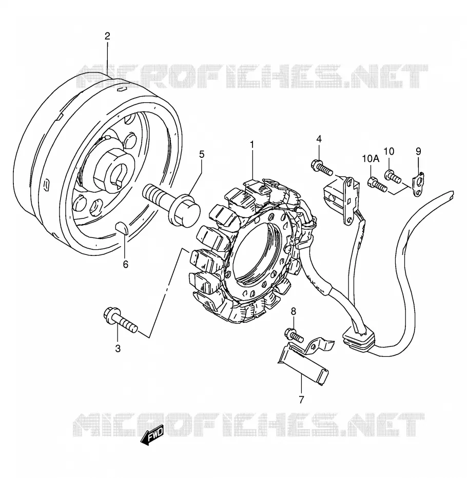 ALLUMAGE ROTOR - STATOR Suzuki MOTO 650 BOULEVARD 2001  LS650PK1(E3/E28)