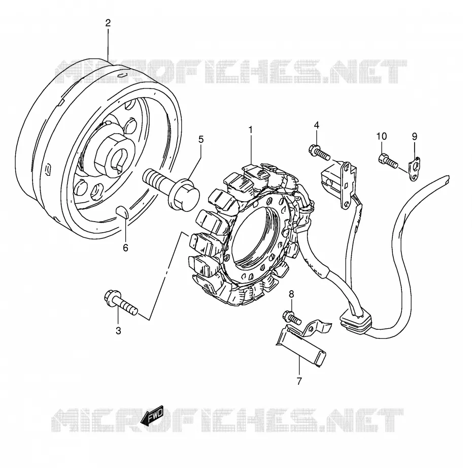 ALLUMAGE ROTOR - STATOR Suzuki MOTO 650 BOULEVARD 2008  LS650K8(E3/E28)