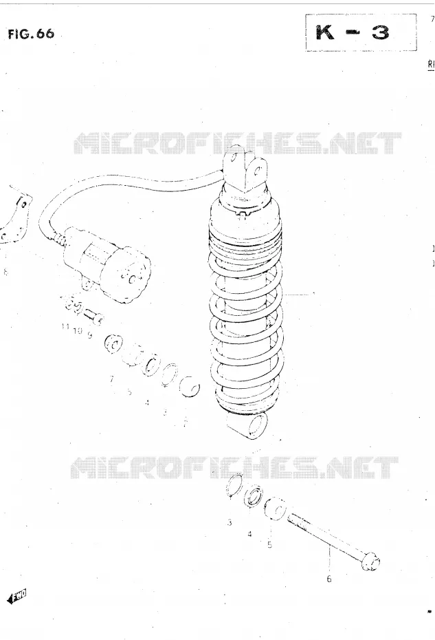 AMORTISSEUR ARRIERE (MODELE E) Suzuki MOTO 500 GSX-E 1984  GSX500EE(E39)