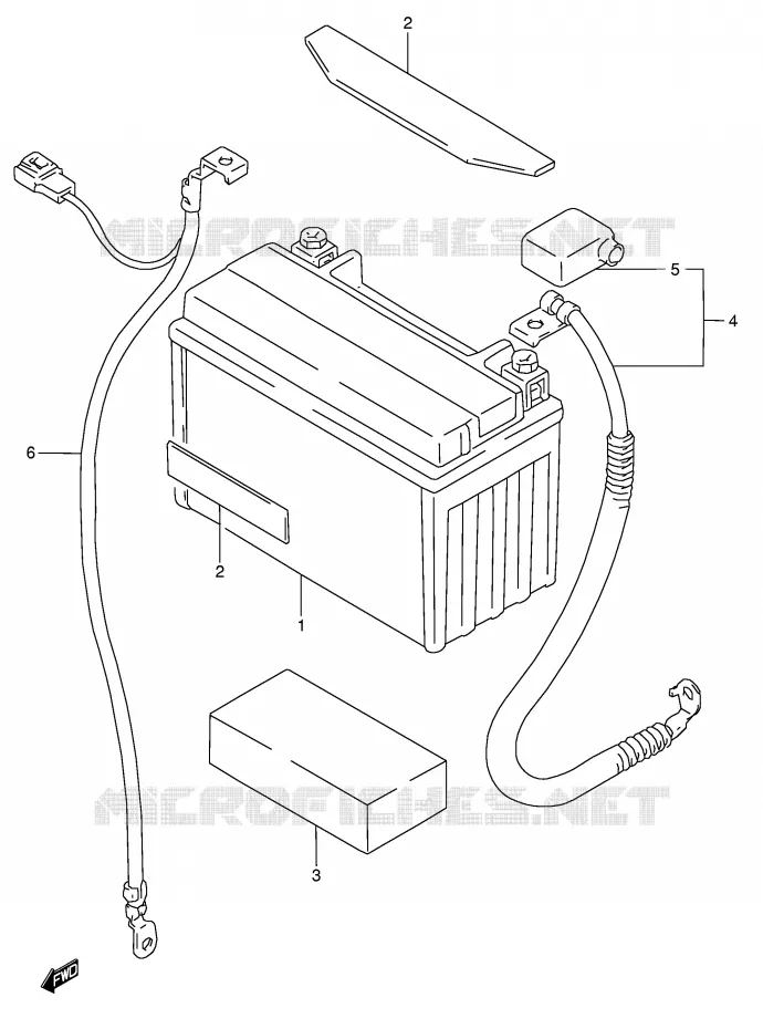 BATTERIE Suzuki MOTO 750 GSX 2000  GSX750Y(E4)