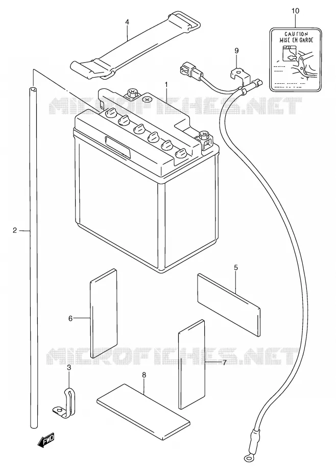 BATTERIE Suzuki MOTO 750 GSX-F 1996  GSX750FT(E2)