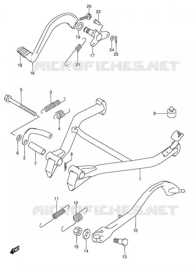 BEQUILLE Suzuki MOTO 600 GSX-F 1989  GSX600FK(E2)