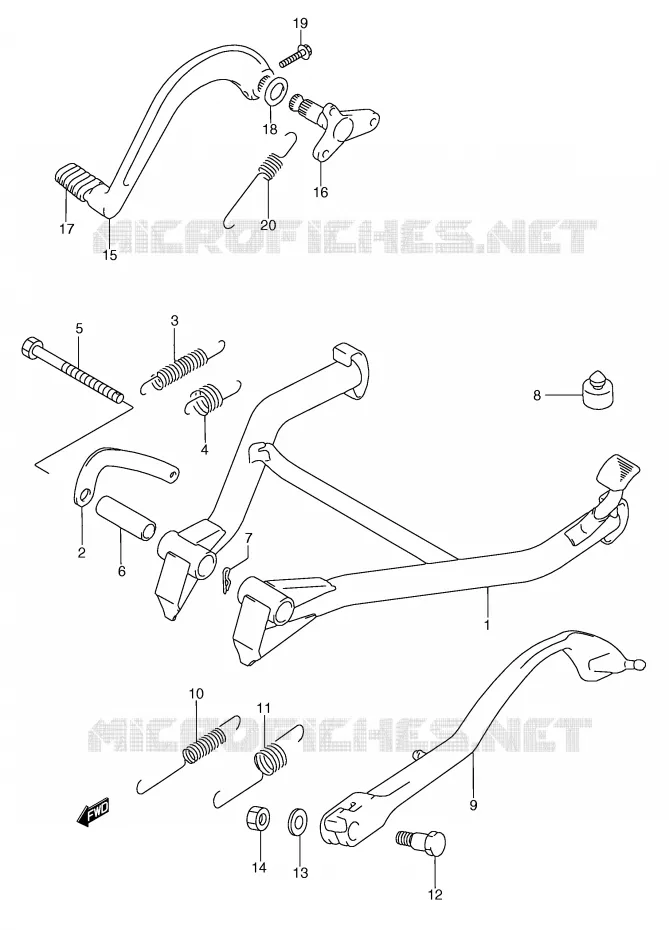 BEQUILLE Suzuki MOTO 750 GSX-F 1994  GSX750FR(E2)