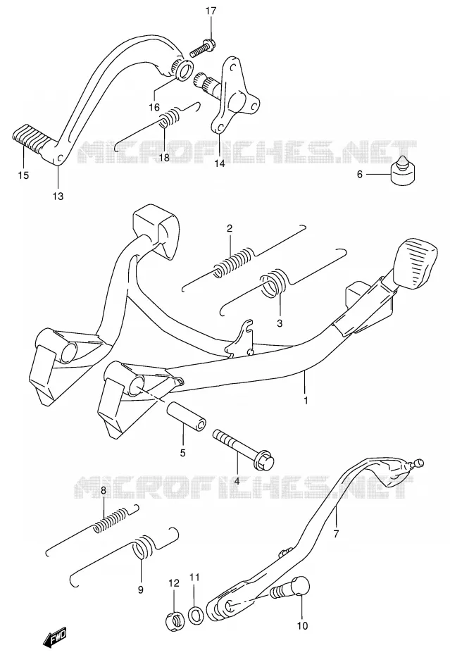 BEQUILLE Suzuki MOTO 750 GSX-F 2003  GSX750FLK3(E2)