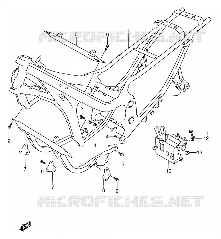 CADRE (MODELE S/T) Suzuki MOTO 750 GSX-F 1996  GSX750FT(E2)