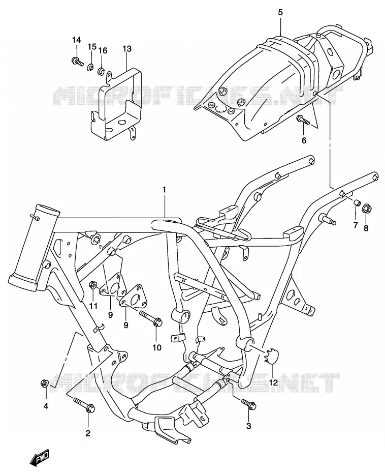 CADRE Suzuki MOTO 250 MARAUDER 2003  GZ250K3(P3)