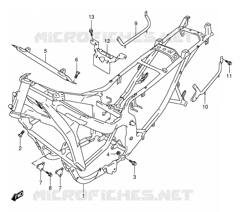 CADRE Suzuki MOTO 600 GSX-F 2002  GSX600FK2(E2)