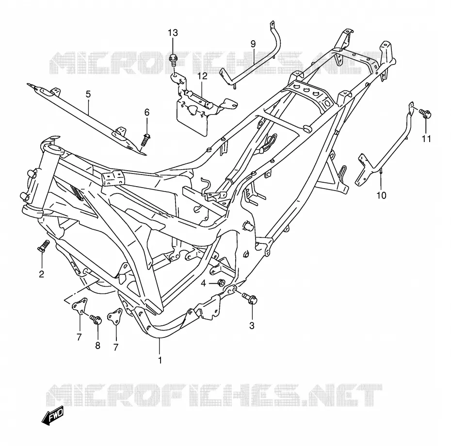 CADRE Suzuki MOTO 750 GSX-F 2002  GSX750FK2(E2)