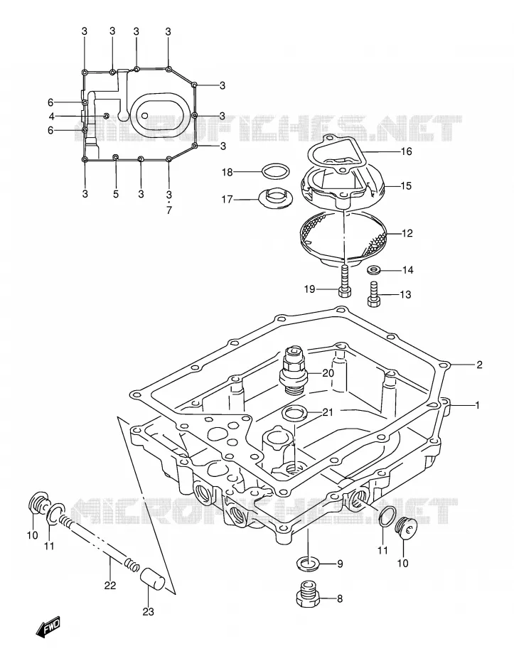 CARTER INFERIEUR Suzuki MOTO 600 GSX-F 1994  GSX600FU2R(E2)