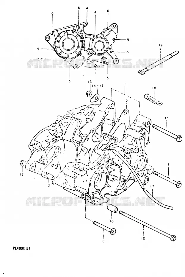 CARTER Suzuki MOTO 400 PE 1996  PE400T(T/X)