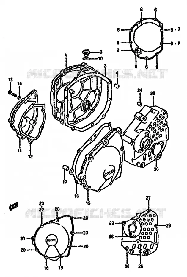 CARTER Suzuki MOTO 750 GSX-F 1993  GSX750FP(K-T)