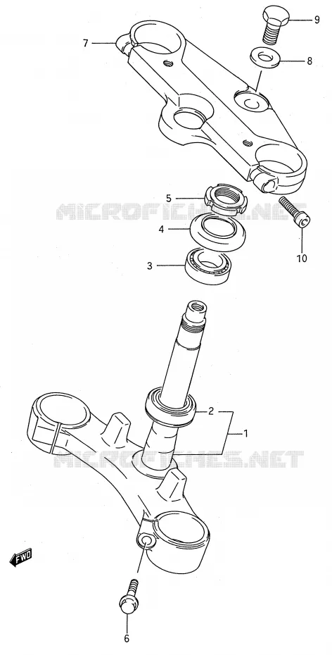 COLONNE DE DIRECTION Suzuki MOTO 600 GSX-F 1989  GSX600FU2K(E28)