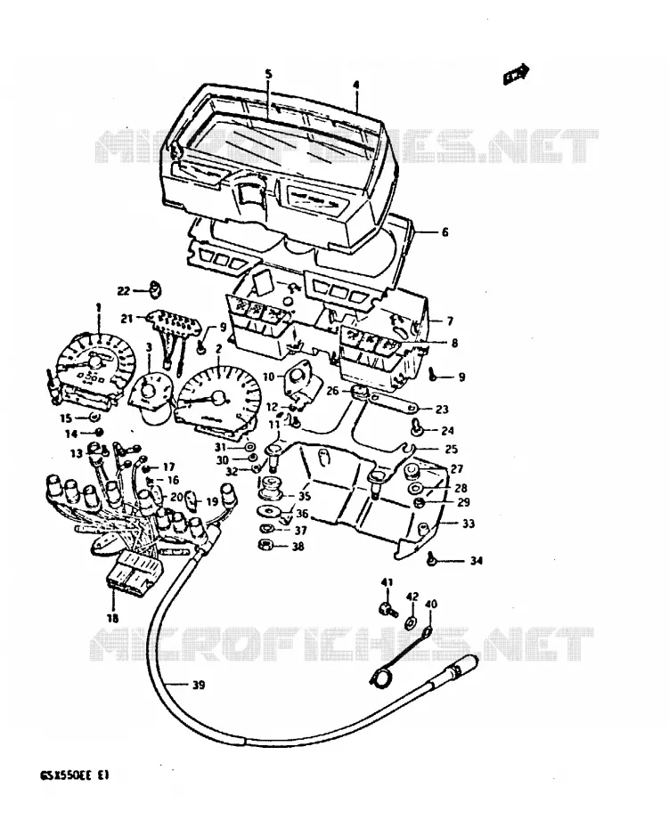 COMPTEUR (GSX550ESD/ESE/EFE) Suzuki MOTO 550 GSX-E 1984  GSX550EFE(E1)