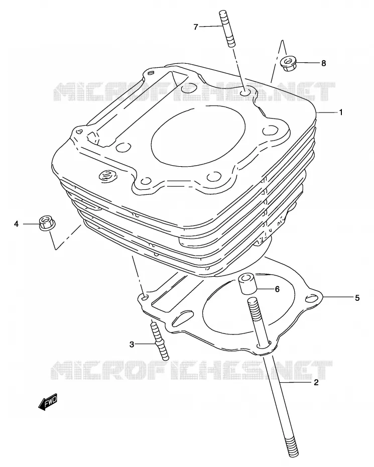 CYLINDRE Suzuki MOTO 250 MARAUDER 2005  GZ250K5(P3)