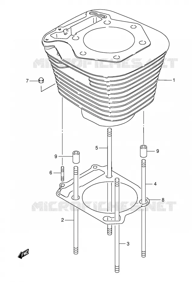CYLINDRE Suzuki MOTO 650 BOULEVARD 2003  LS650PK3(E3/E28)