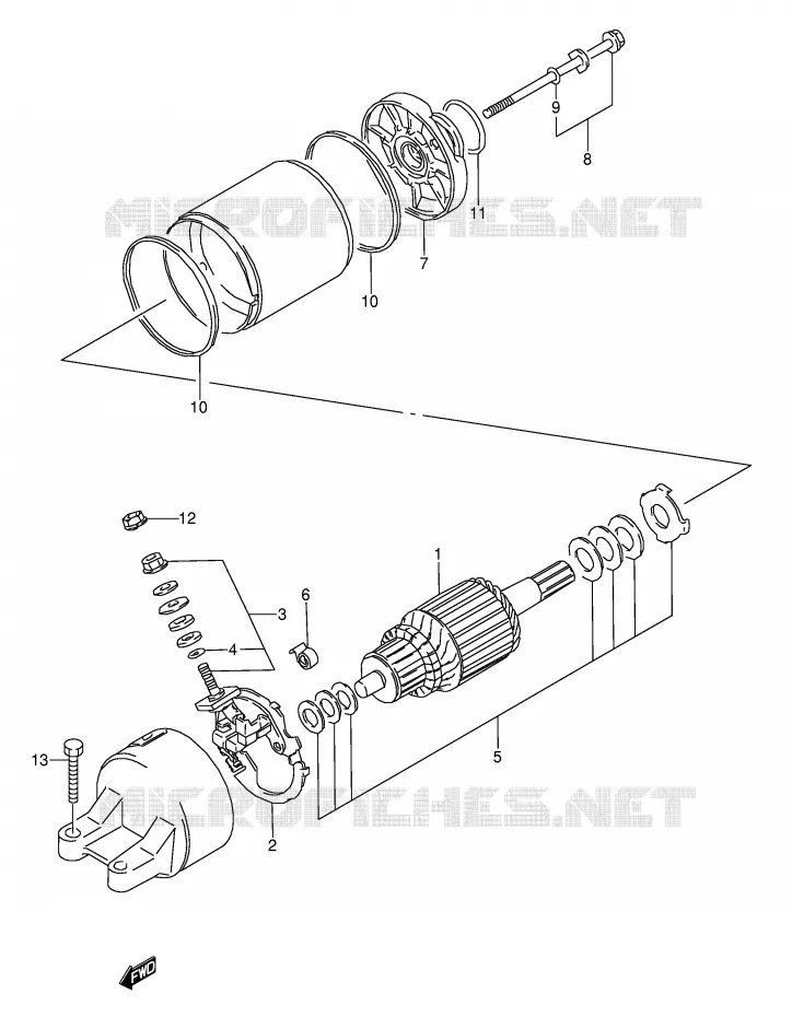 DEMARREUR Suzuki MOTO 600 GSX-F 1993  GSX600FUP(E2)