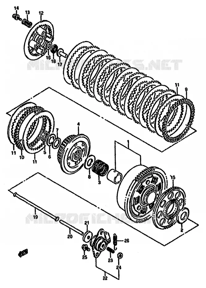 EMBRAYAGE Suzuki MOTO 750 GSX-F 1996  GSX750FT(K-T)