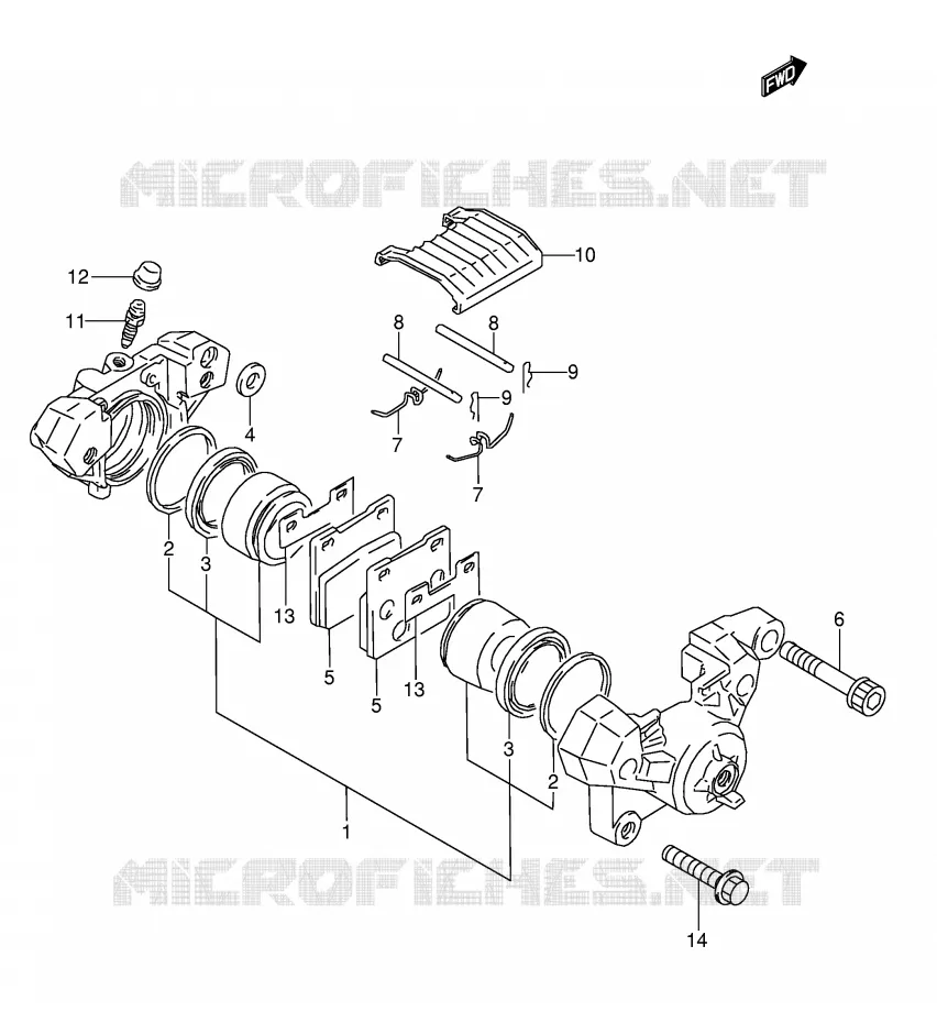 ETRIER DE FREIN ARRIERE (MODELE J) Suzuki MOTO 600 GSX-F 1993  GSX600FP(E2)