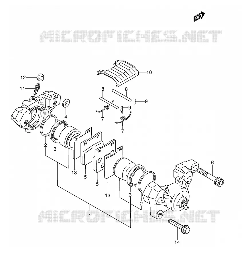 ETRIER DE FREIN ARRIERE (MODELE K/L/M/N) Suzuki MOTO 600 GSX-F 1995  GSX600FU2S(E2)