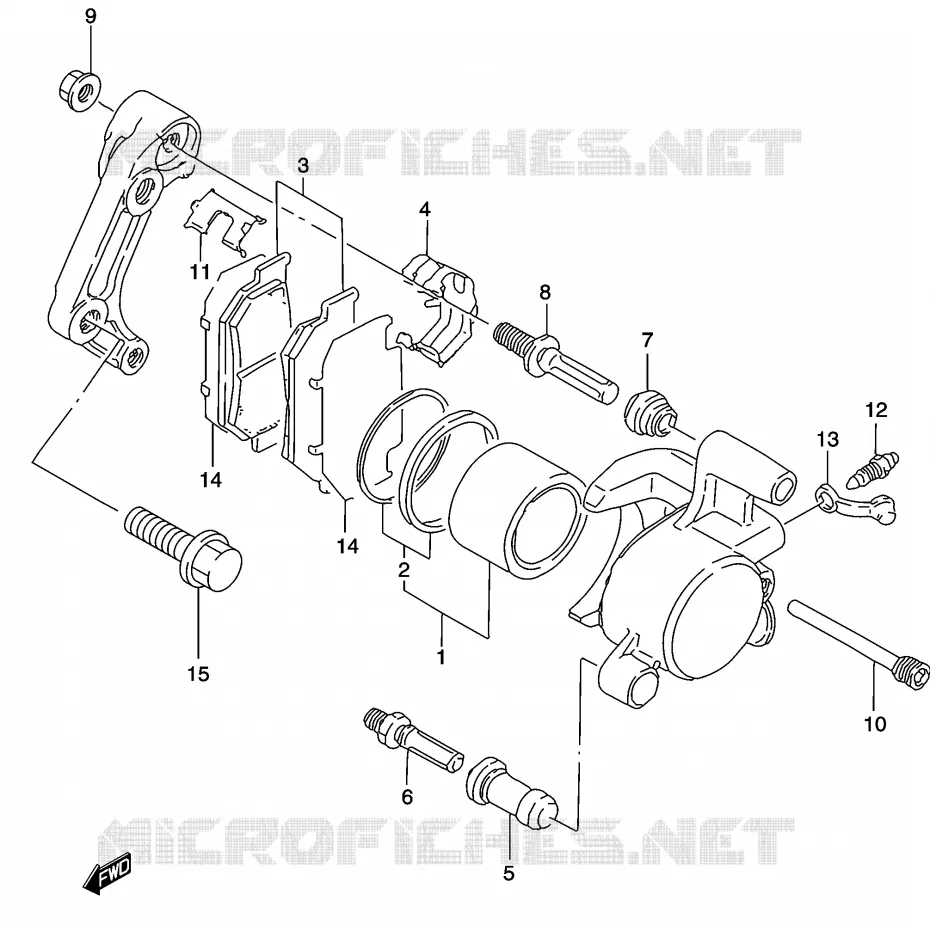 ETRIER DE FREIN AVANT Suzuki MOTO 250 MARAUDER 2002  GZ250K2(K3)