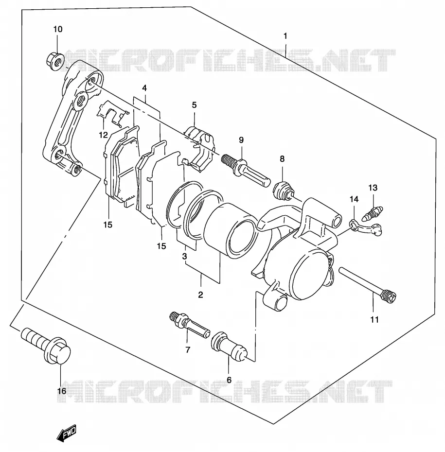ETRIER DE FREIN AVANT Suzuki MOTO 250 MARAUDER 2005  GZ250K5(P3)