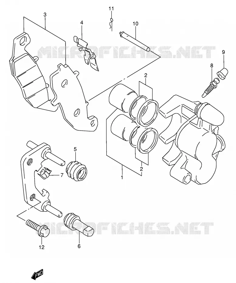 ETRIER DE FREIN AVANT Suzuki MOTO 750 GSX 1999  GSX750X(E4)