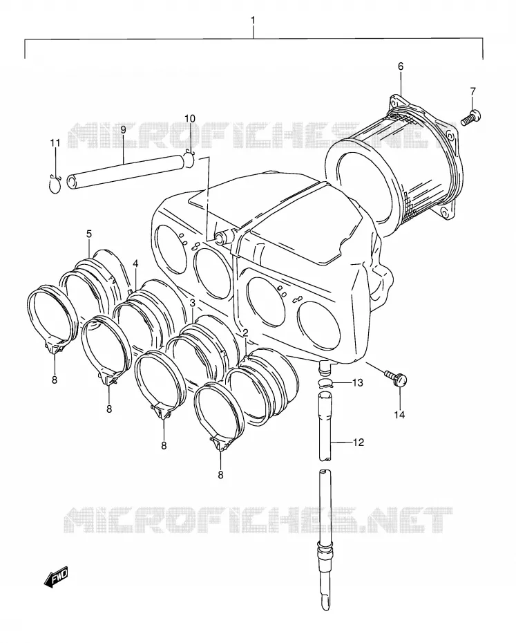 FILTRE A AIR (VOIR NOTE 1) Suzuki MOTO 600 GSX-F 1994  GSX600FR(E2)