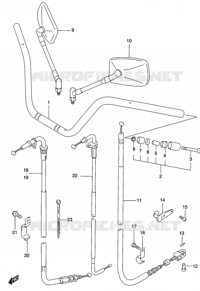 GUIDON Suzuki MOTO 250 MARAUDER 2003  GZ250K3(K3)