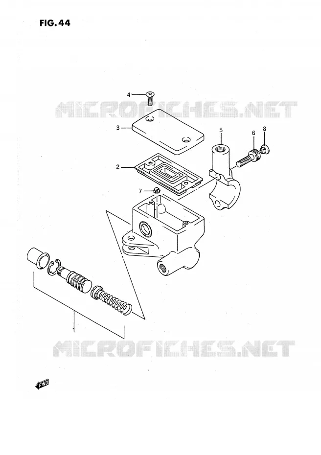 MAITRE CYLINDRE AVANT (LS650FG/FJ/FK) Suzuki MOTO 650 SAVAGE 1994  LS650PR(E2)