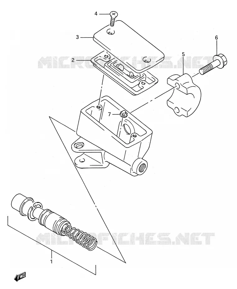 MAITRE CYLINDRE AVANT (MODELE K/L/M/N) Suzuki MOTO 600 GSX-F 1992  GSX600FN(E28)