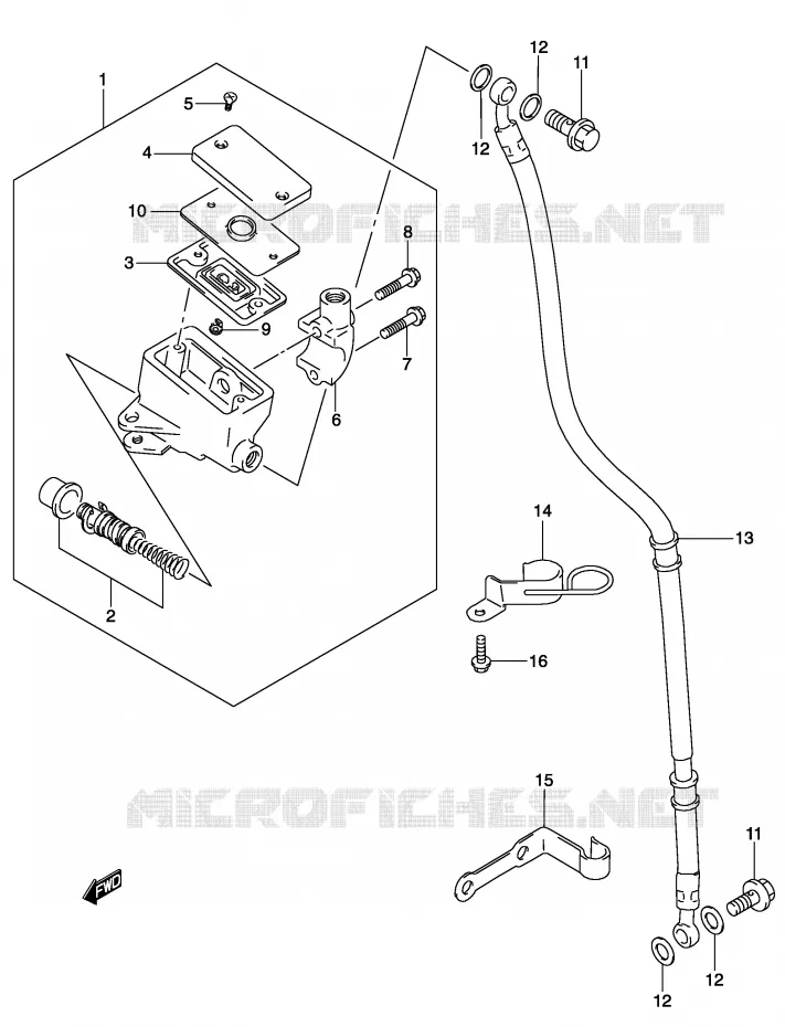 MAITRE CYLINDRE AVANT Suzuki MOTO 250 MARAUDER 2005  GZ250K5(P3)