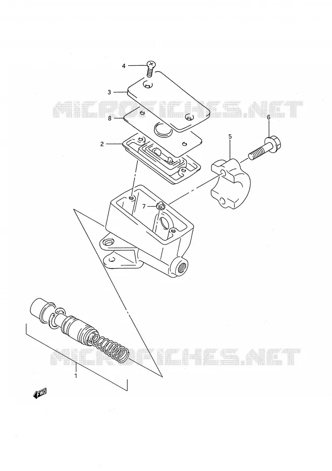MAITRE CYLINDRE AVANT Suzuki MOTO 750 GSX-F 1994  GSX750FR(E28)
