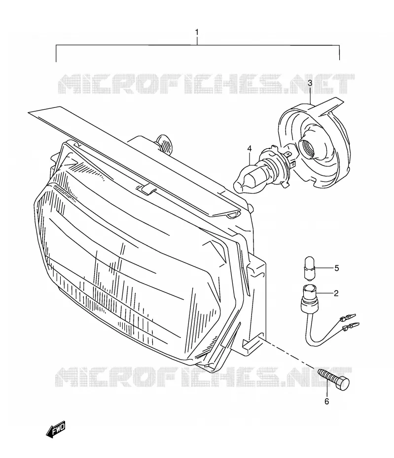 PHARE (MODELE S) Suzuki MOTO 600 GSX-F 1995  GSX600FUS(E2)
