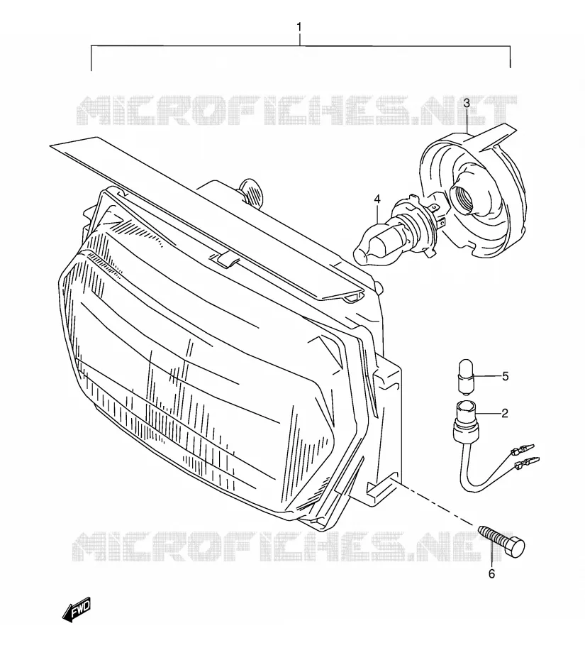 PHARE (MODELE T) Suzuki MOTO 600 GSX-F 1988  GSX600FUJ(E2)