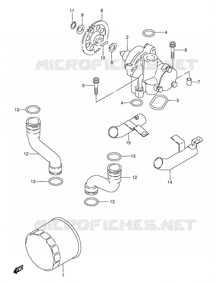 POMPE A HUILE Suzuki MOTO 600 GSX-F 1996  GSX600FU2T(E2)