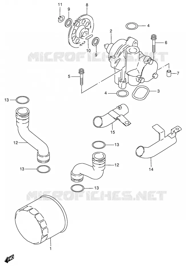POMPE A HUILE Suzuki MOTO 600 GSX-F 2000  GSX600FY(E2)