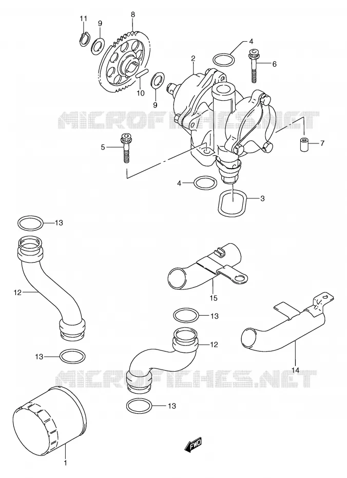 POMPE A HUILE Suzuki MOTO 750 GSX-F 1992  GSX750FN(E2)