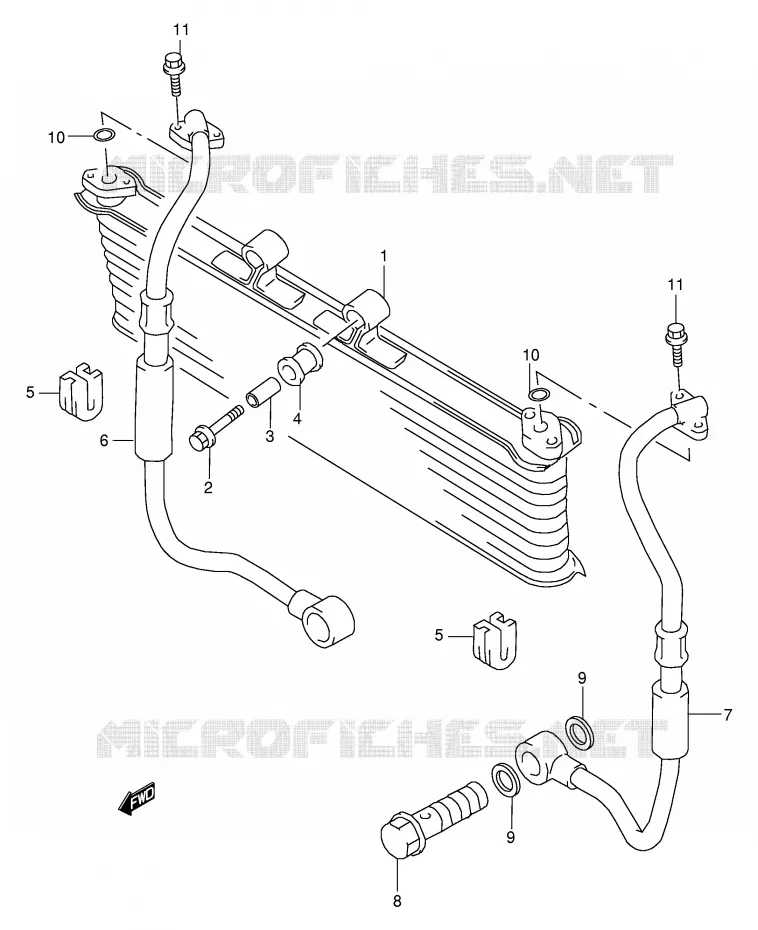 RADIATEUR D'HUILE Suzuki MOTO 600 GSX-F 1998  GSX600FUW(E2)