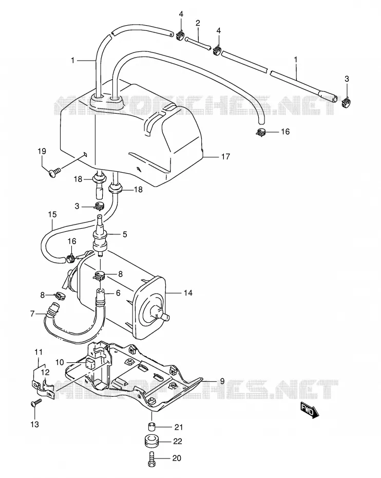 RENIFLARD (E33) Suzuki MOTO 650 BOULEVARD 1998  LS650PW(E3/E28)