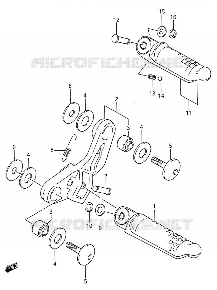 REPOSE PIED Suzuki MOTO 600 GSX-F 1988  GSX600FU2J(E28)
